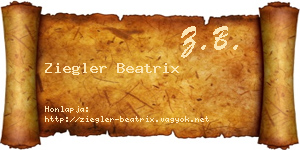 Ziegler Beatrix névjegykártya
